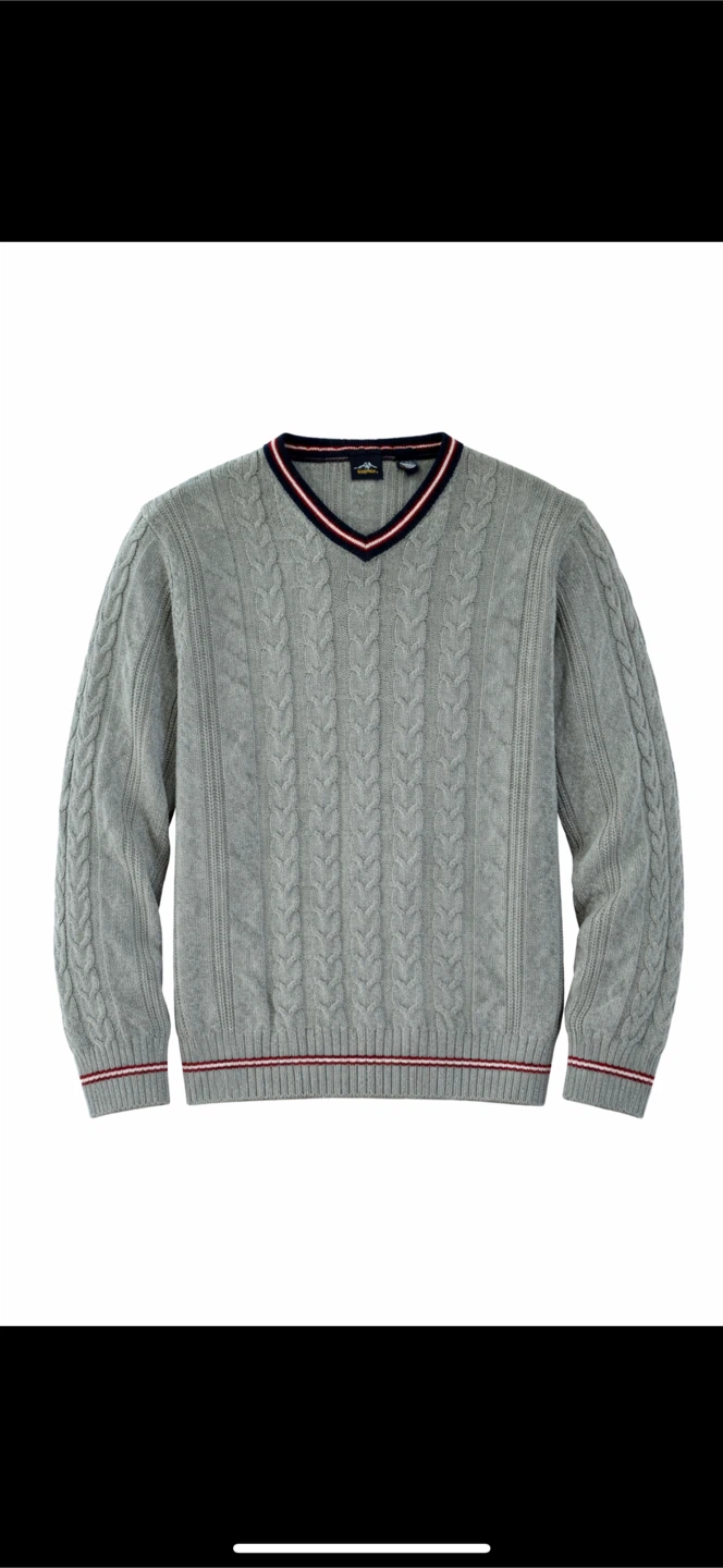 Pacific Trail V-Neck Cable Knit Sweater - Medium