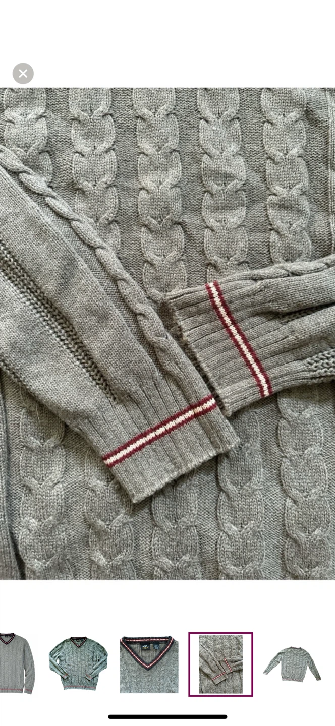 Pacific Trail V-Neck Cable Knit Sweater - Medium - photo 4