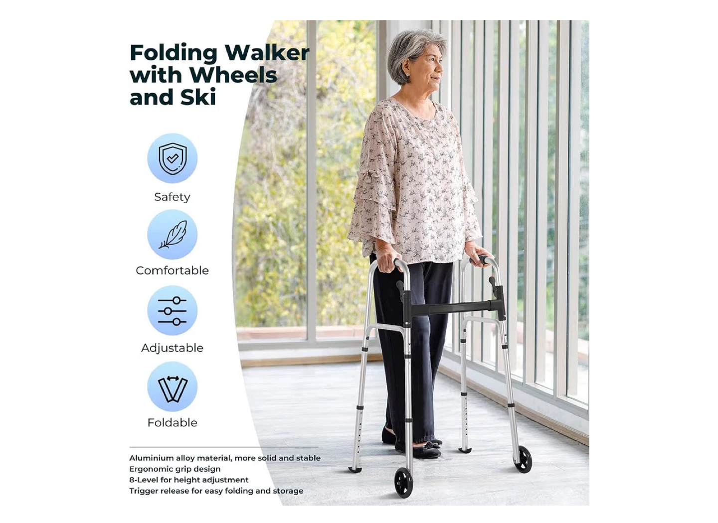Careboda Folding Walker for Seniors - photo 4