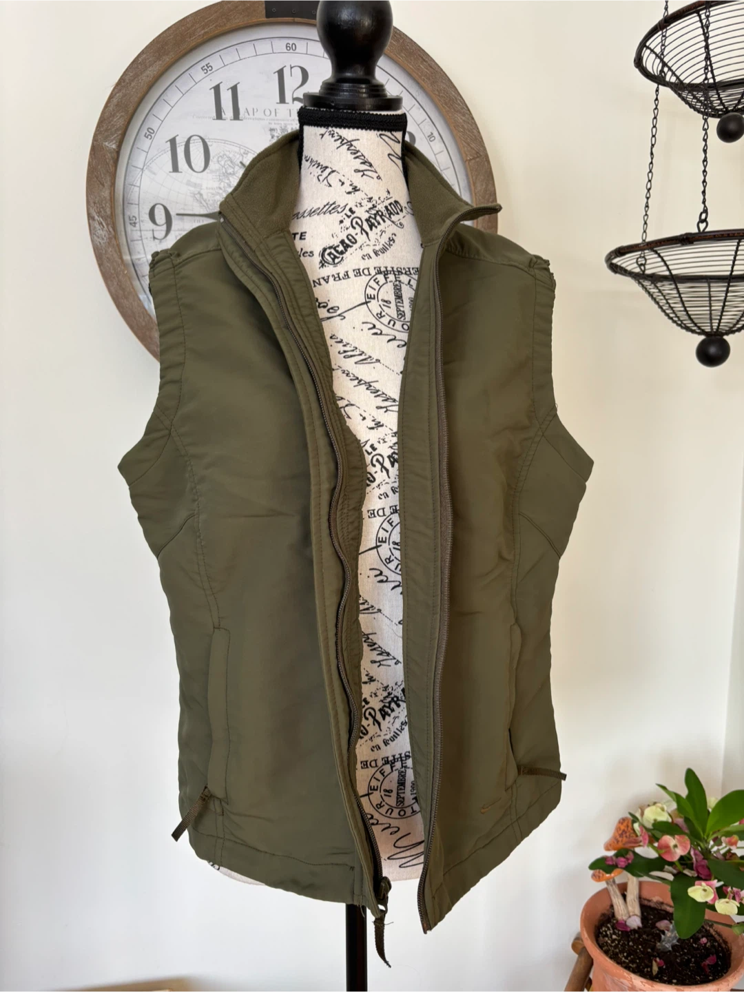 Nike Olive Green Puffer Vest