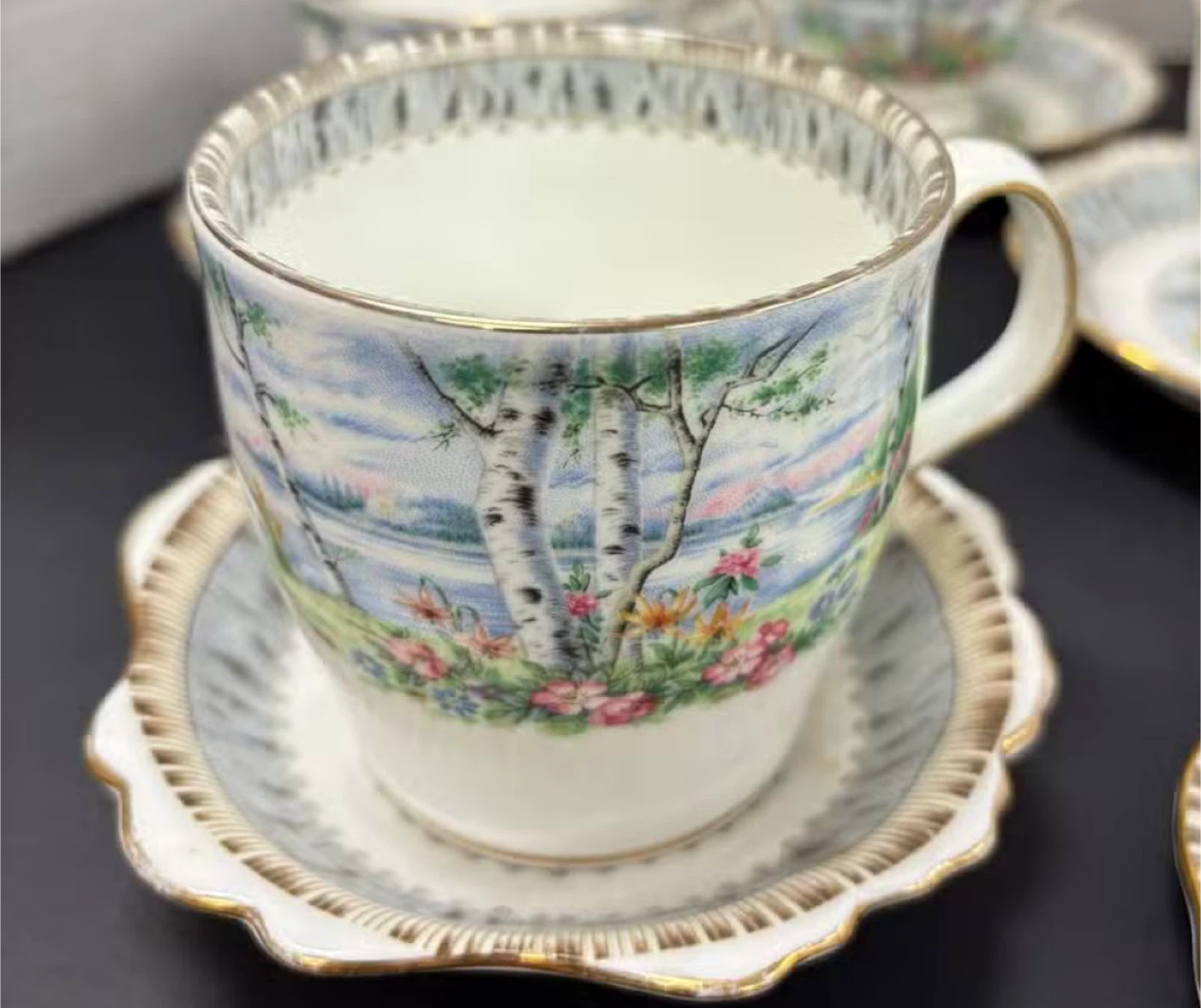 Royal Albert Silver Birch Pattern Tea Set - photo 2