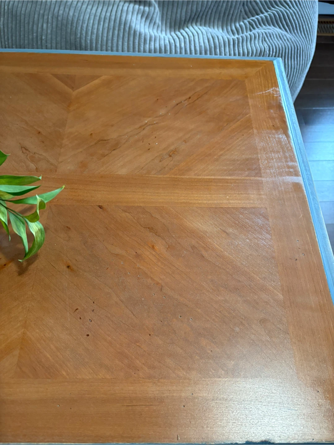 Blue Distressed End Table with Drawer - photo 4