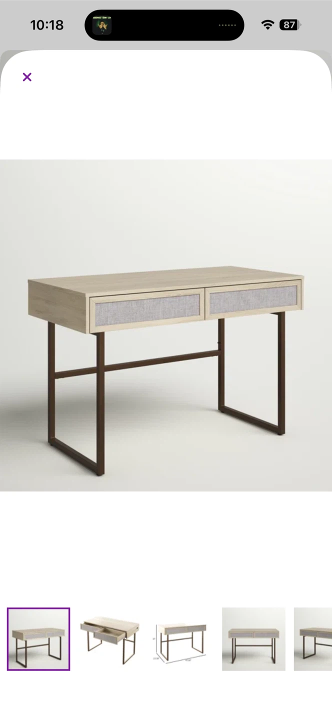 Modern 2-Drawer Writing Desk