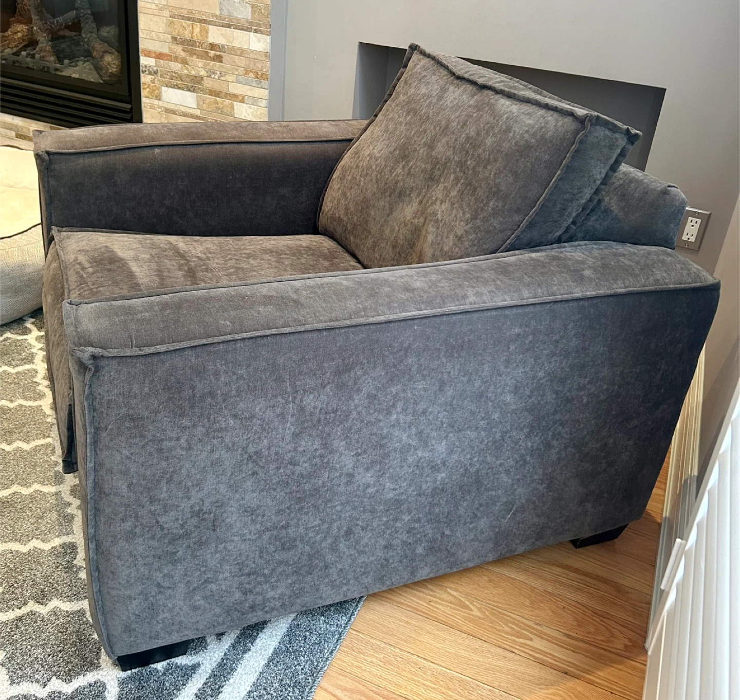 Fabric upholstered Sofa and Chair Set - photo 4