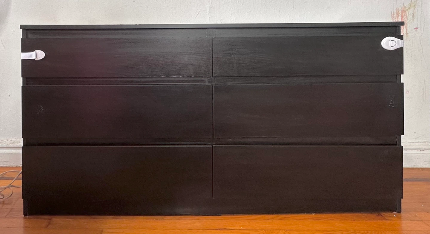 Ikea Black 6-Drawer Dresser