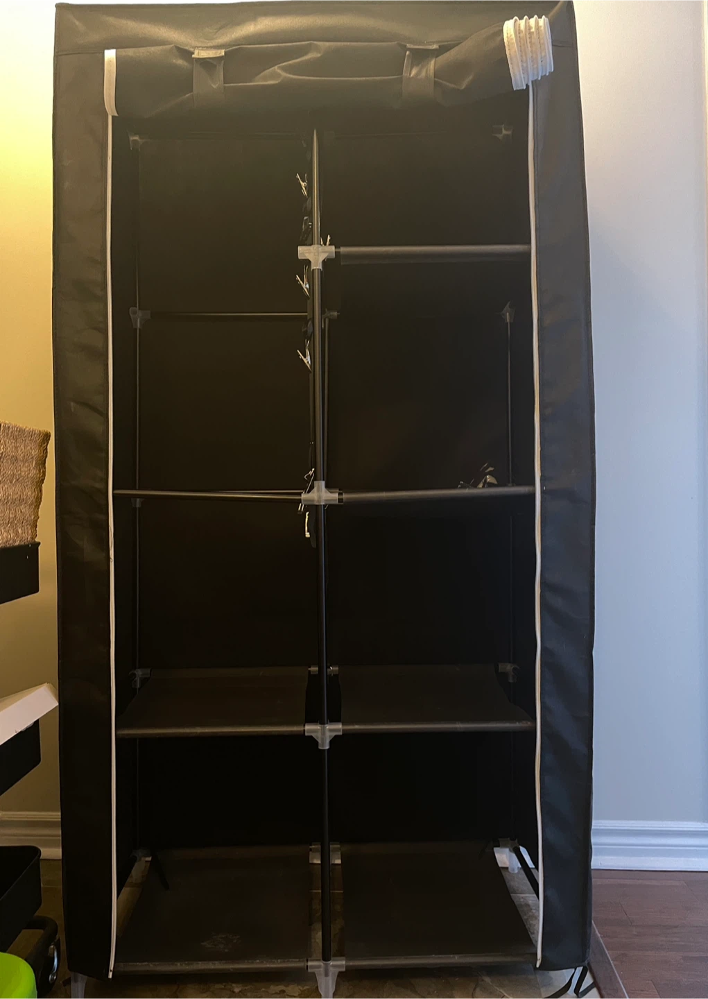 Black Portable Wardrobe Storage Closet