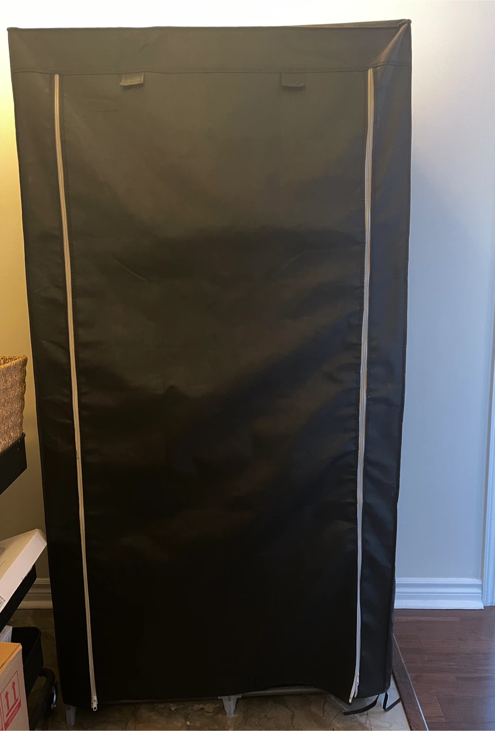 Black Portable Wardrobe Storage Closet - photo 2