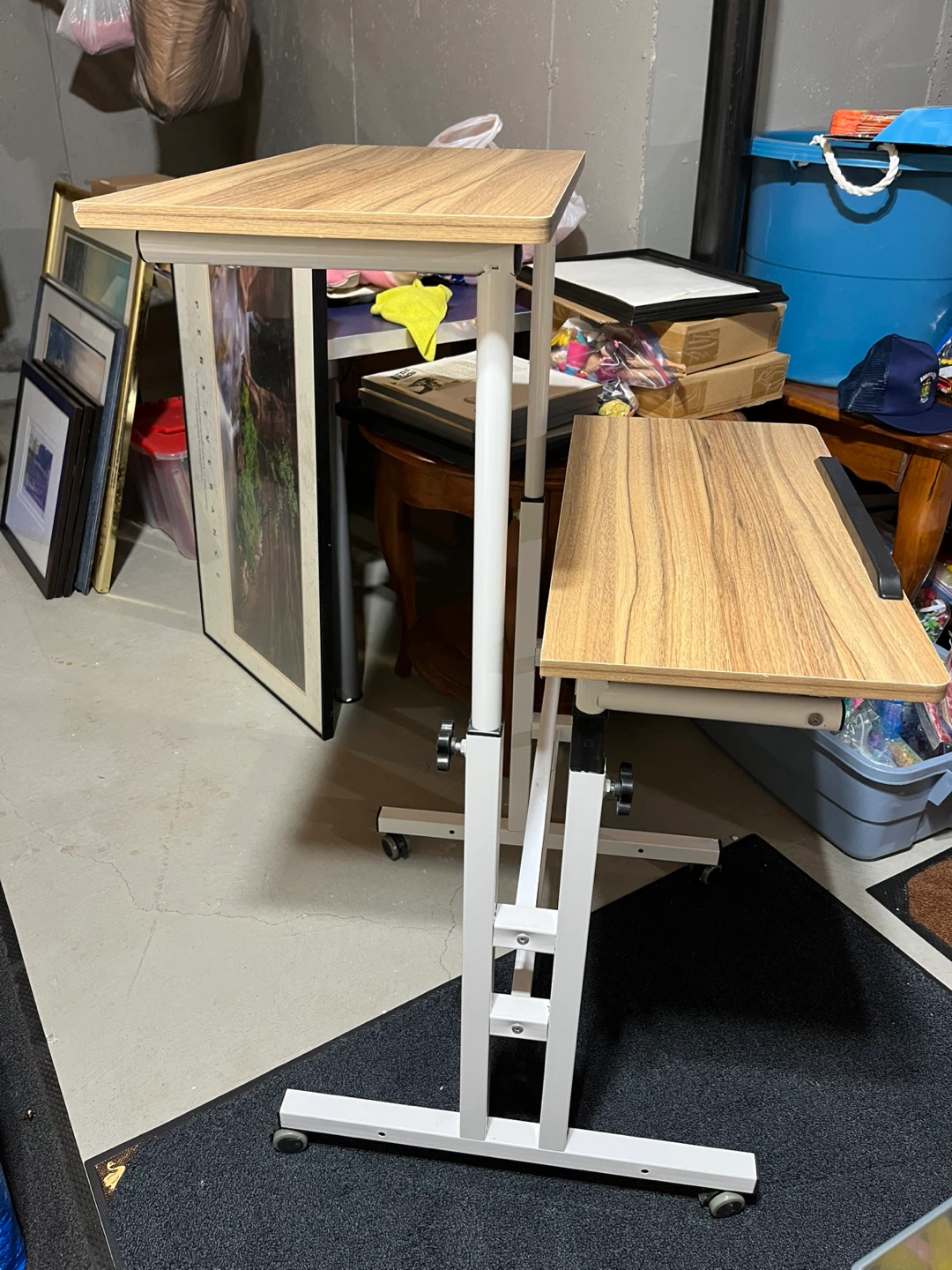 Adjustable Standing Desk with Wheels - photo 2