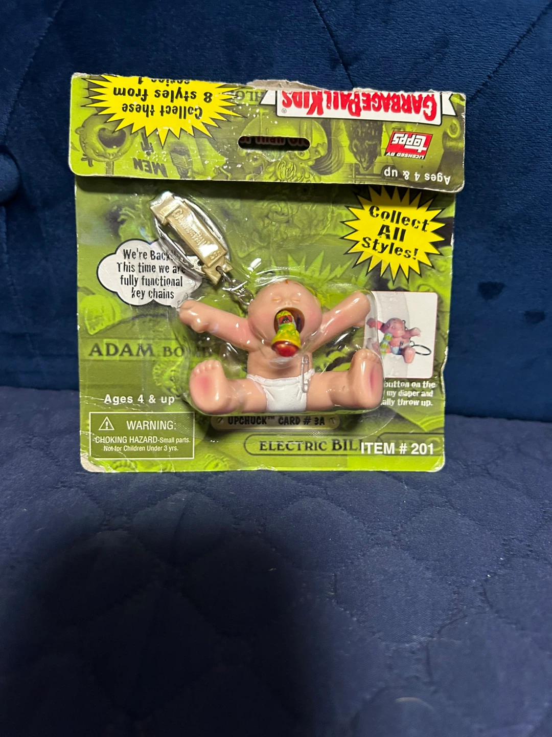 Garbage Pail Kids Adam Bomb Electric Bill Keychain #201