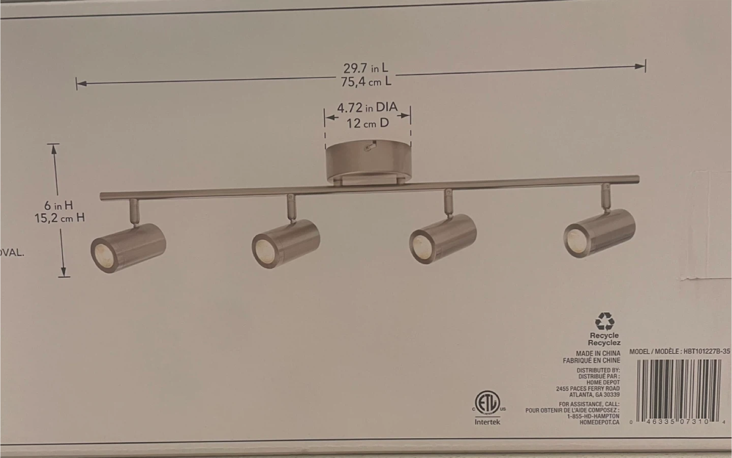 4-Light LED Track Fixture brand new still in a box - photo 2