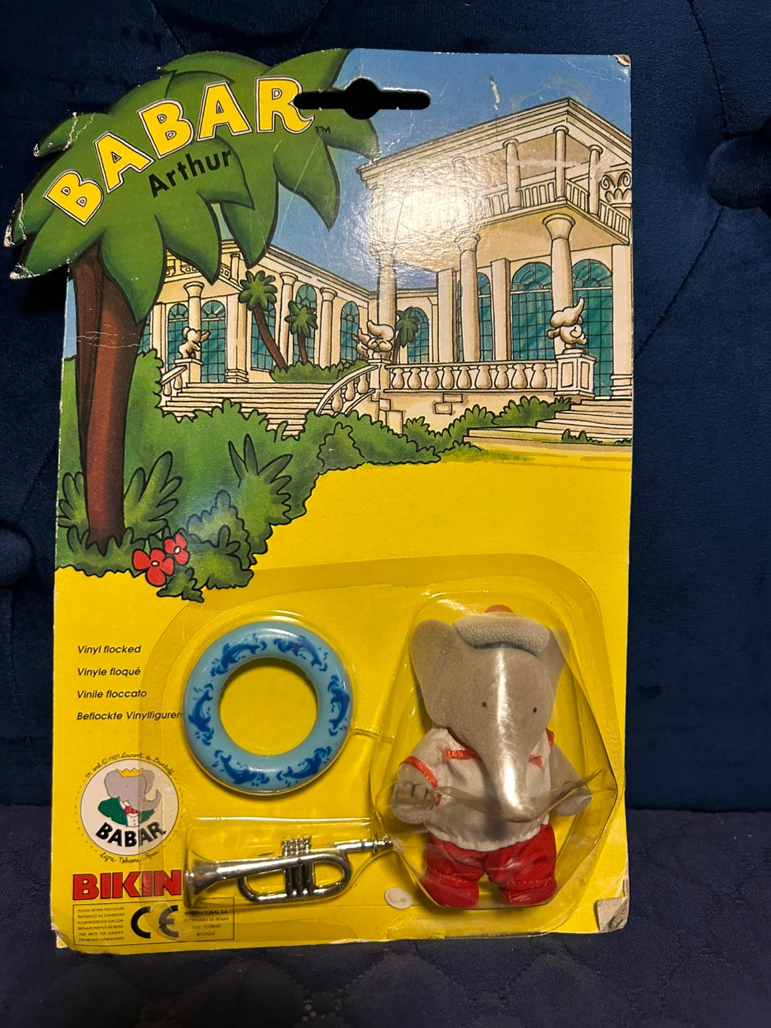 Babar Arthur Vinyl Flocked Figure with Trumpet and Ring