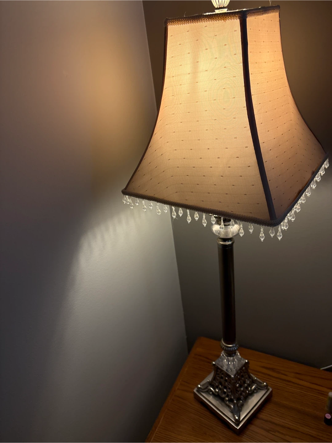 Table Lamps with Beaded Trim (2)