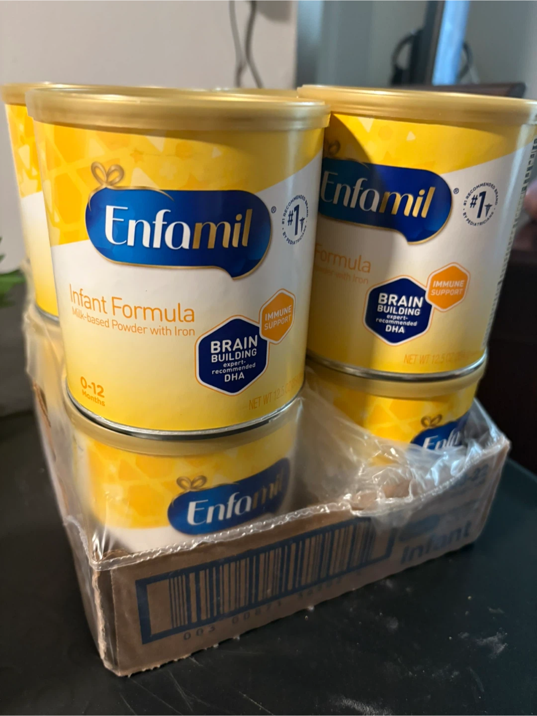 Enfamil Infant Formula Milk-based Powder with Iron (4 Cans)