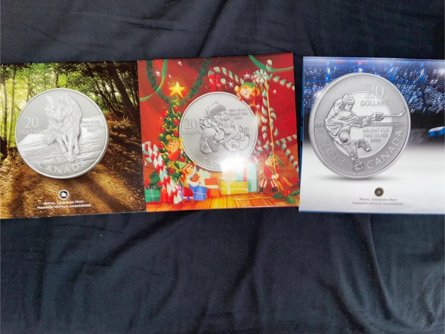 Royal Canadian Mint 2013 Fine Silver $20 Coins (Set of 3) - photo 2