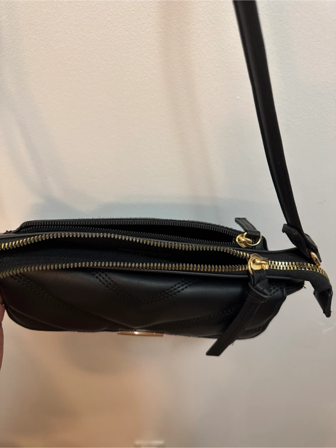 Black Quilted Crossbody Bag - photo 3