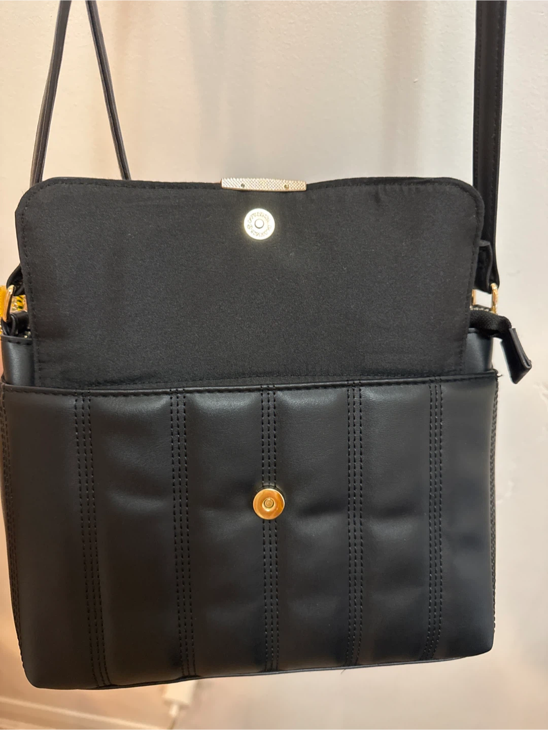 Black Quilted Crossbody Bag - photo 4