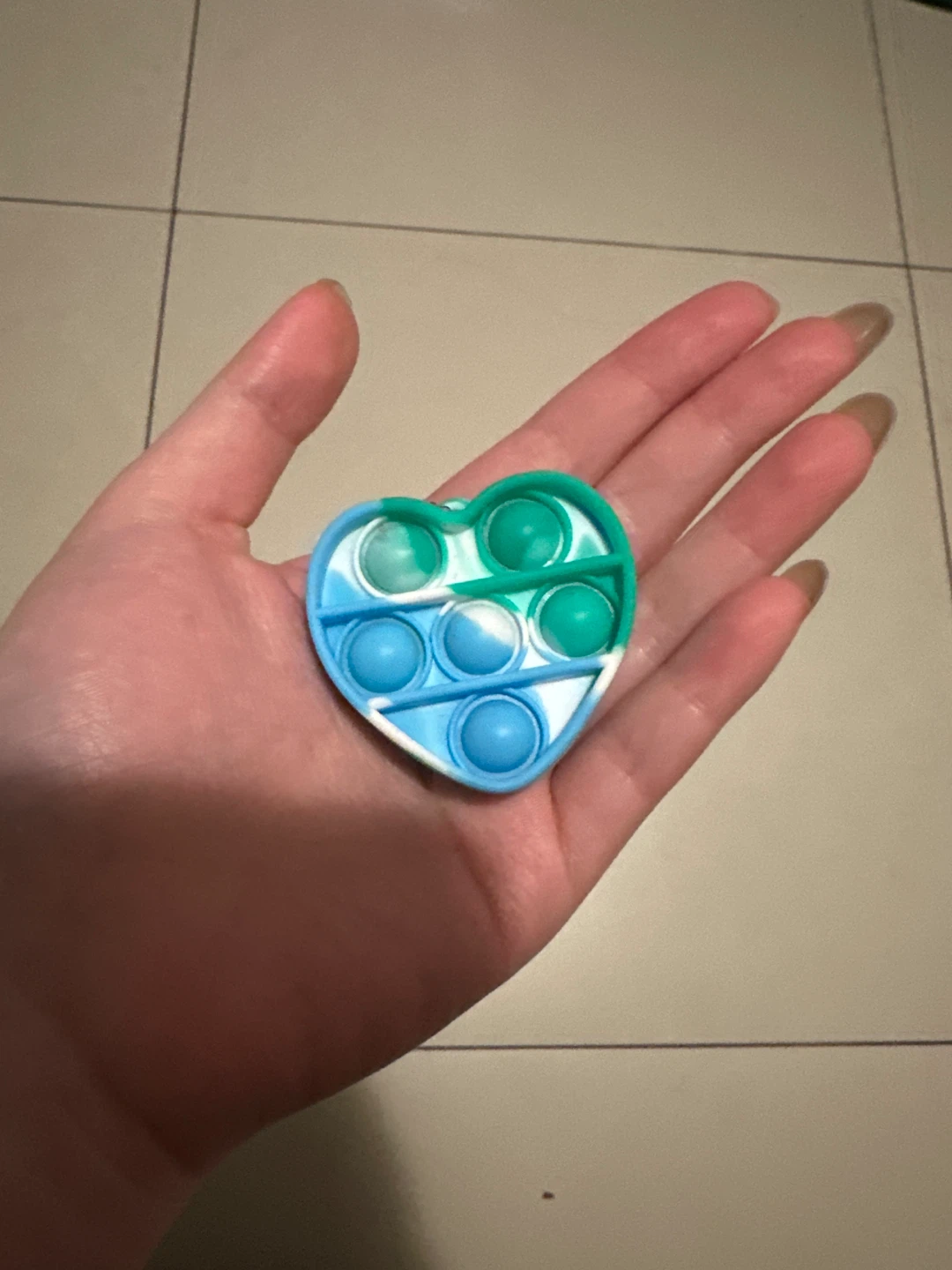 Heart Shaped Pop It Fidget Toy Keychain