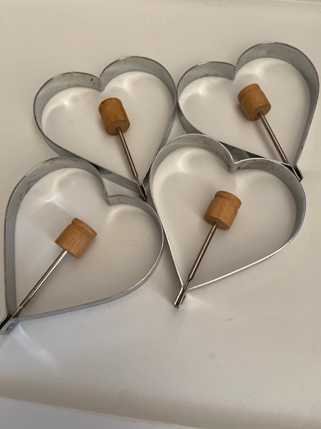4 Heart Shaped Egg Rings