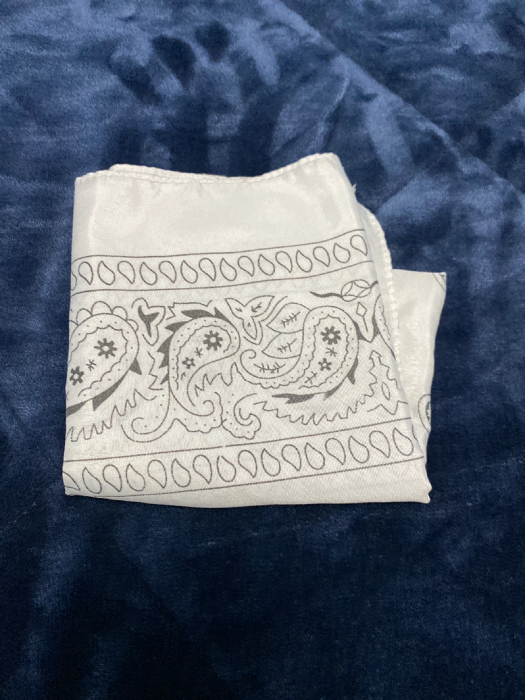 White Paisley Bandana