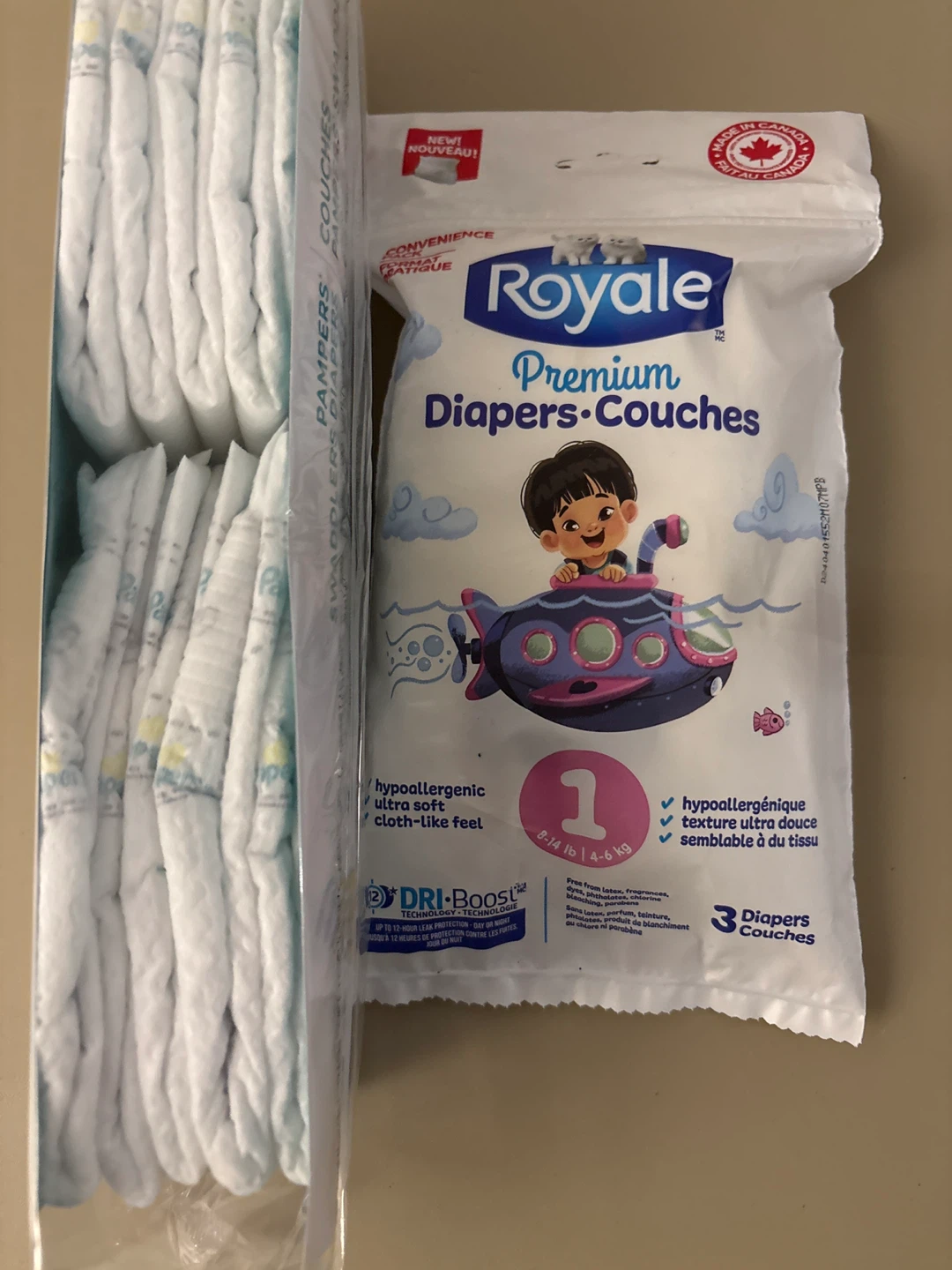 New Diapers 13 of them both Size 1 & Pampers Swaddlers Newborn
