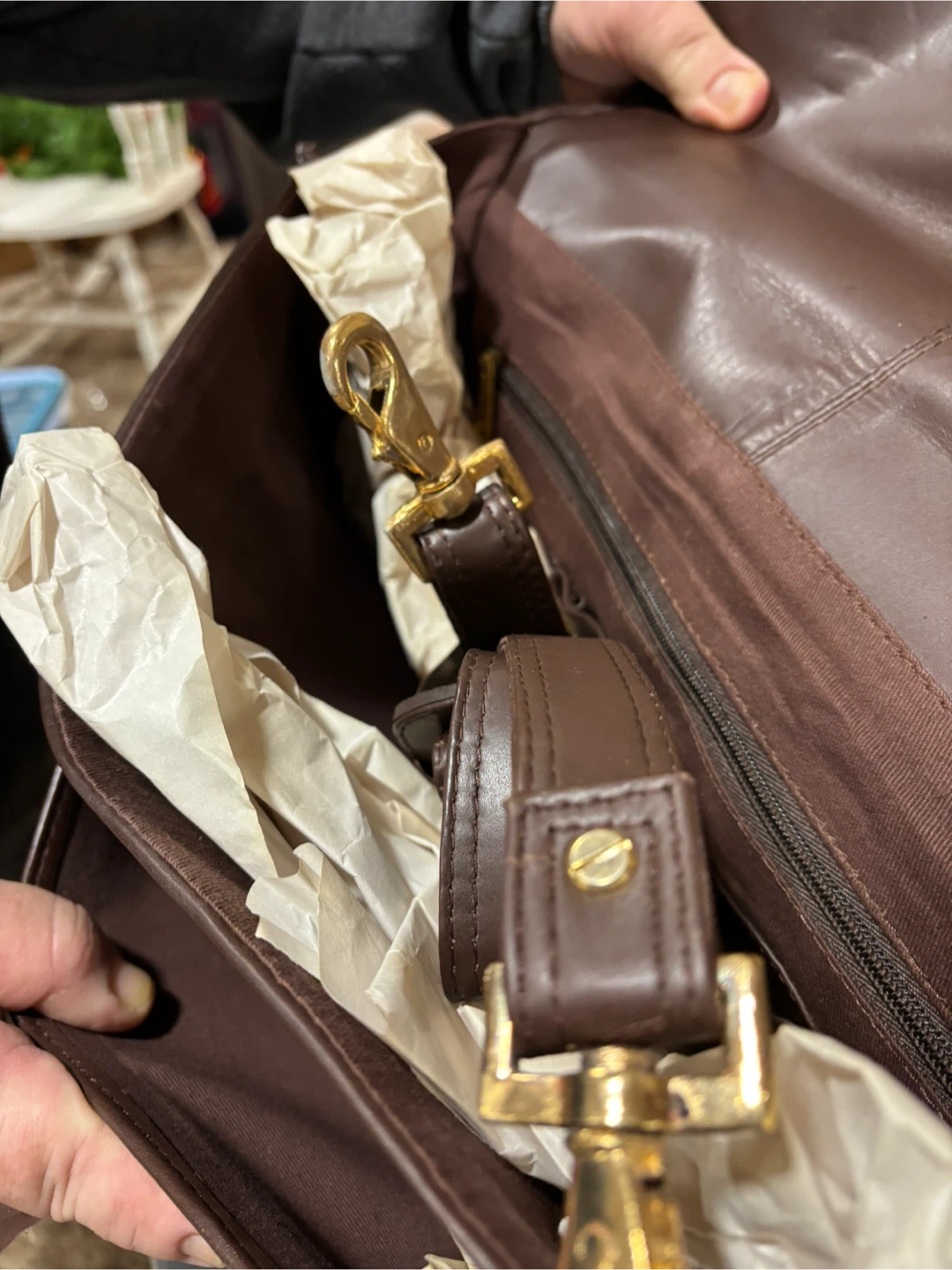 Brown Leather Briefcase-Winn - photo 4