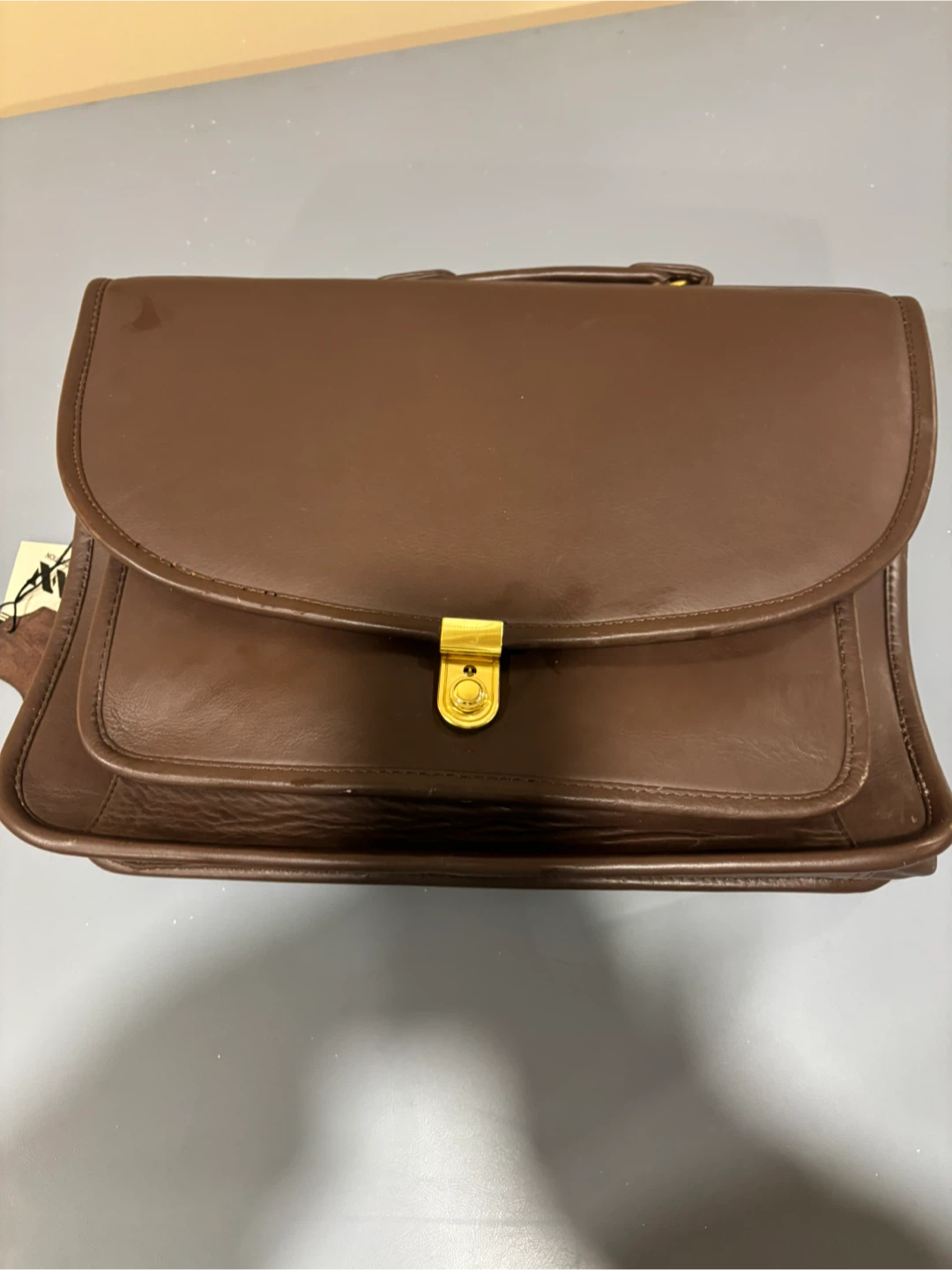 Brown Leather Briefcase-Winn