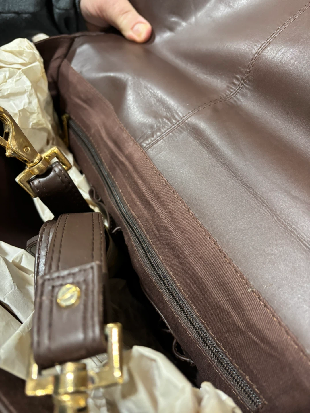 Brown Leather Briefcase-Winn - photo 5