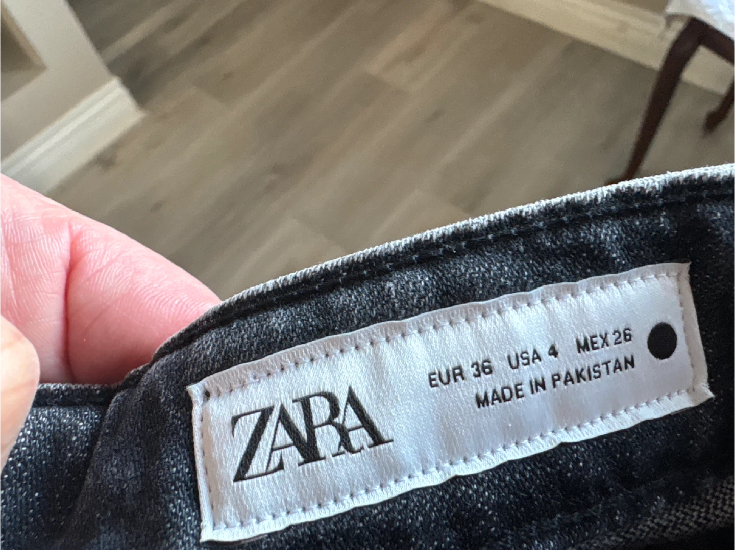 ZARA Women's Grey Denim Jeans Size 4 - photo 3