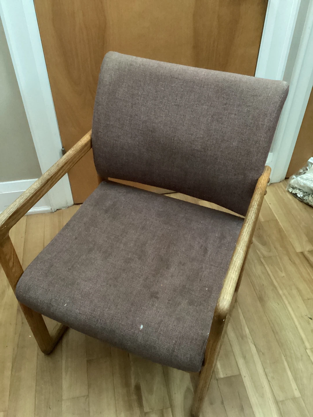 Fabric Armchair with Wooden Frame - photo 2
