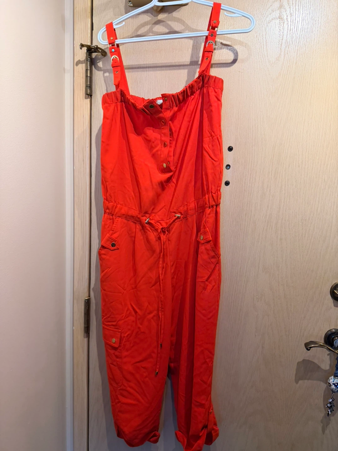 Cache Women's Red Jumpsuit Size M🏆