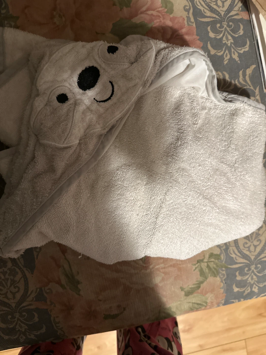White Hooded Baby Towel