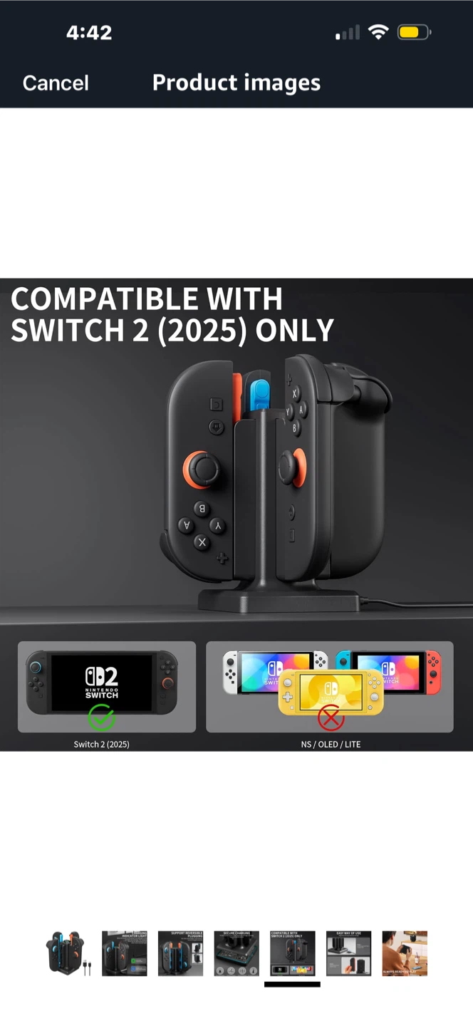 FANPL 4-in-1, only “Switch 2” Controller Charging Dock Station - photo 4