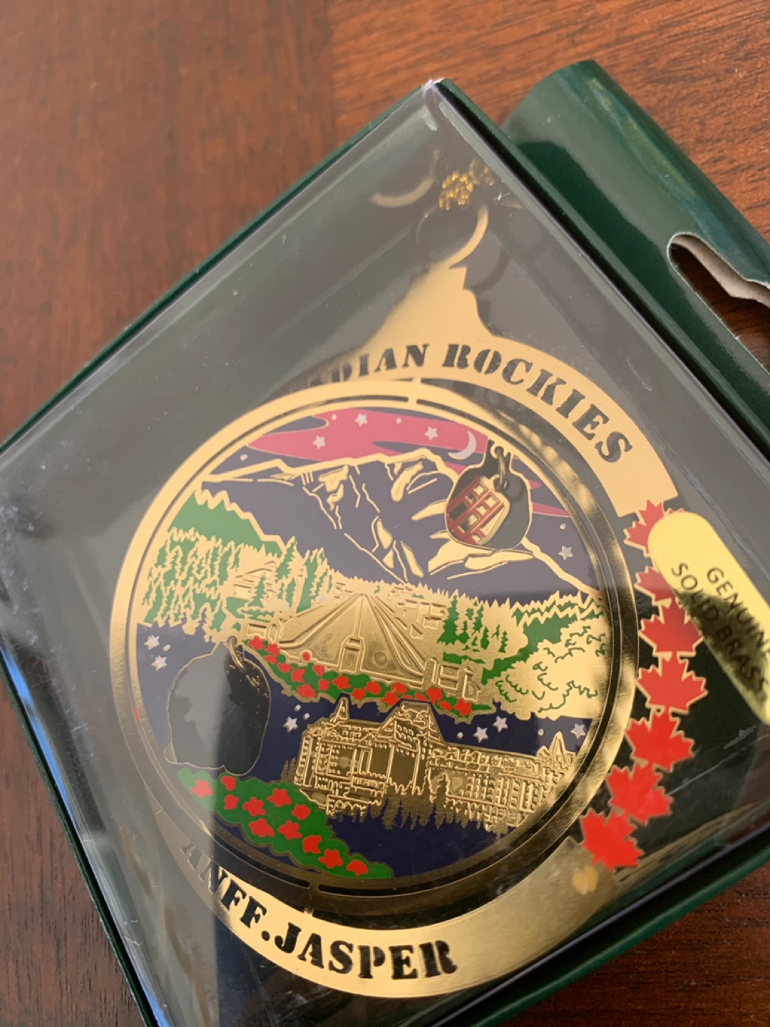 Canadian Rockies Jasper Brass Christmas Ornament - photo 3