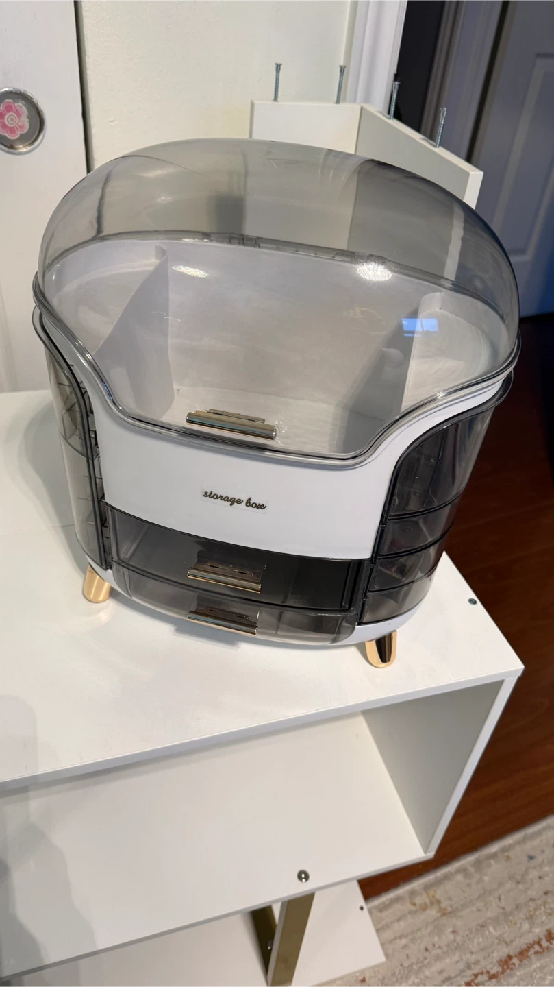 Clear Plastic Storage Box with Drawers - photo 3