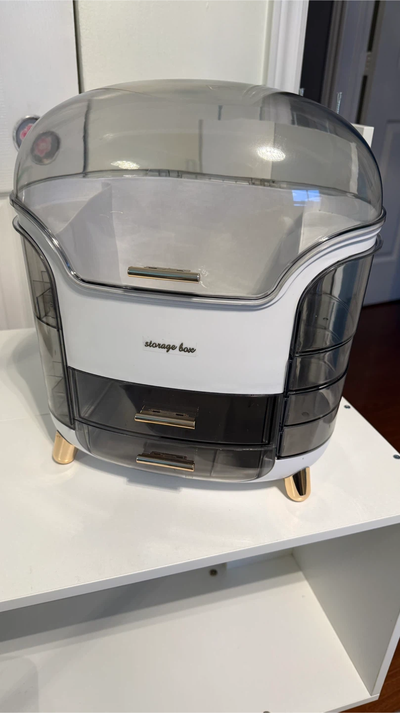 Clear Plastic Storage Box with Drawers