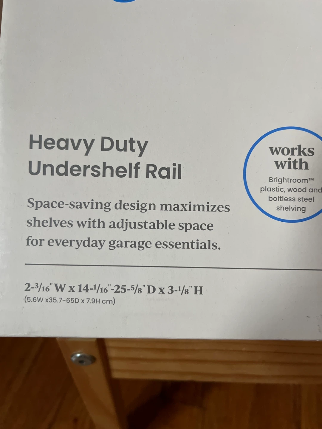 Brightroom Heavy Duty Undershelf Rail - photo 2