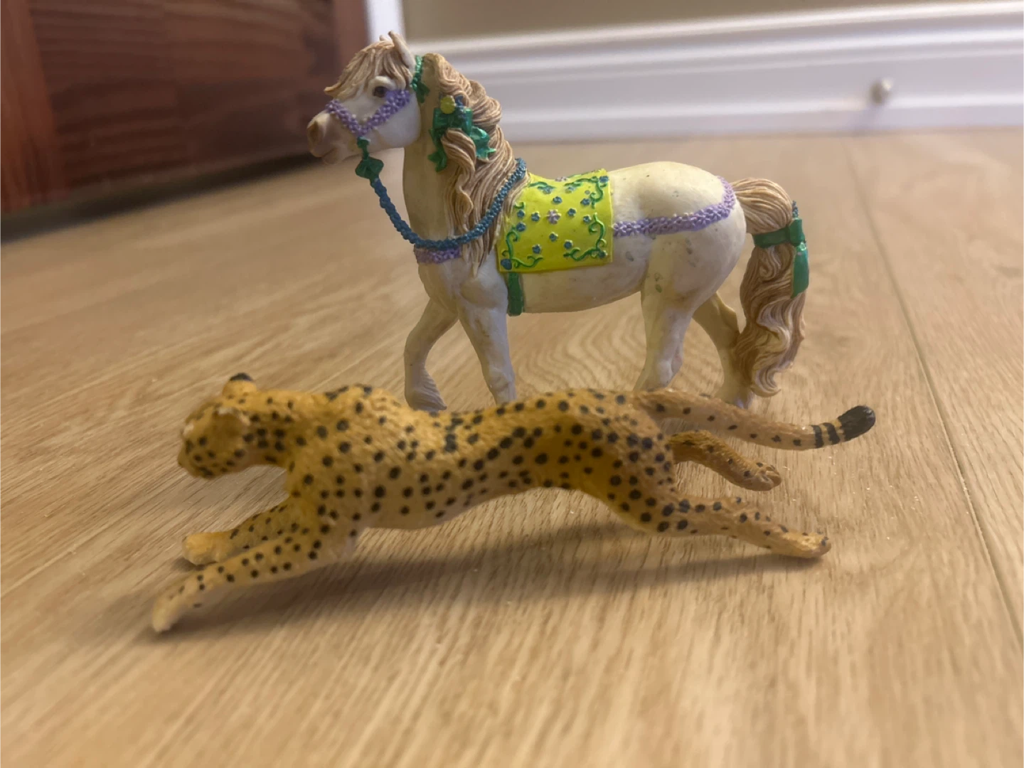 Toy Horse and Cheetah Figures