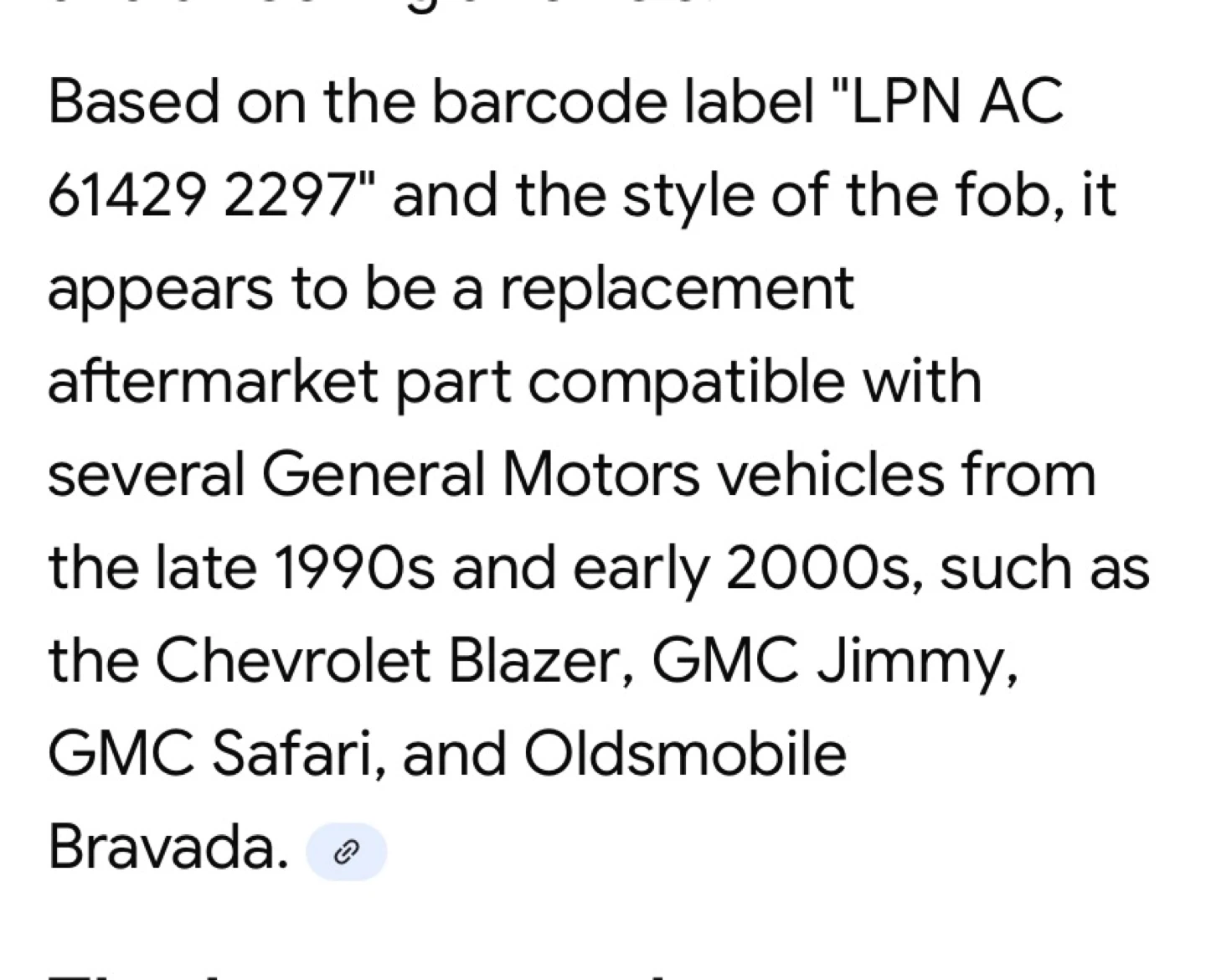 General Motors 4-Button Keyless Entry Remote Fob - photo 2