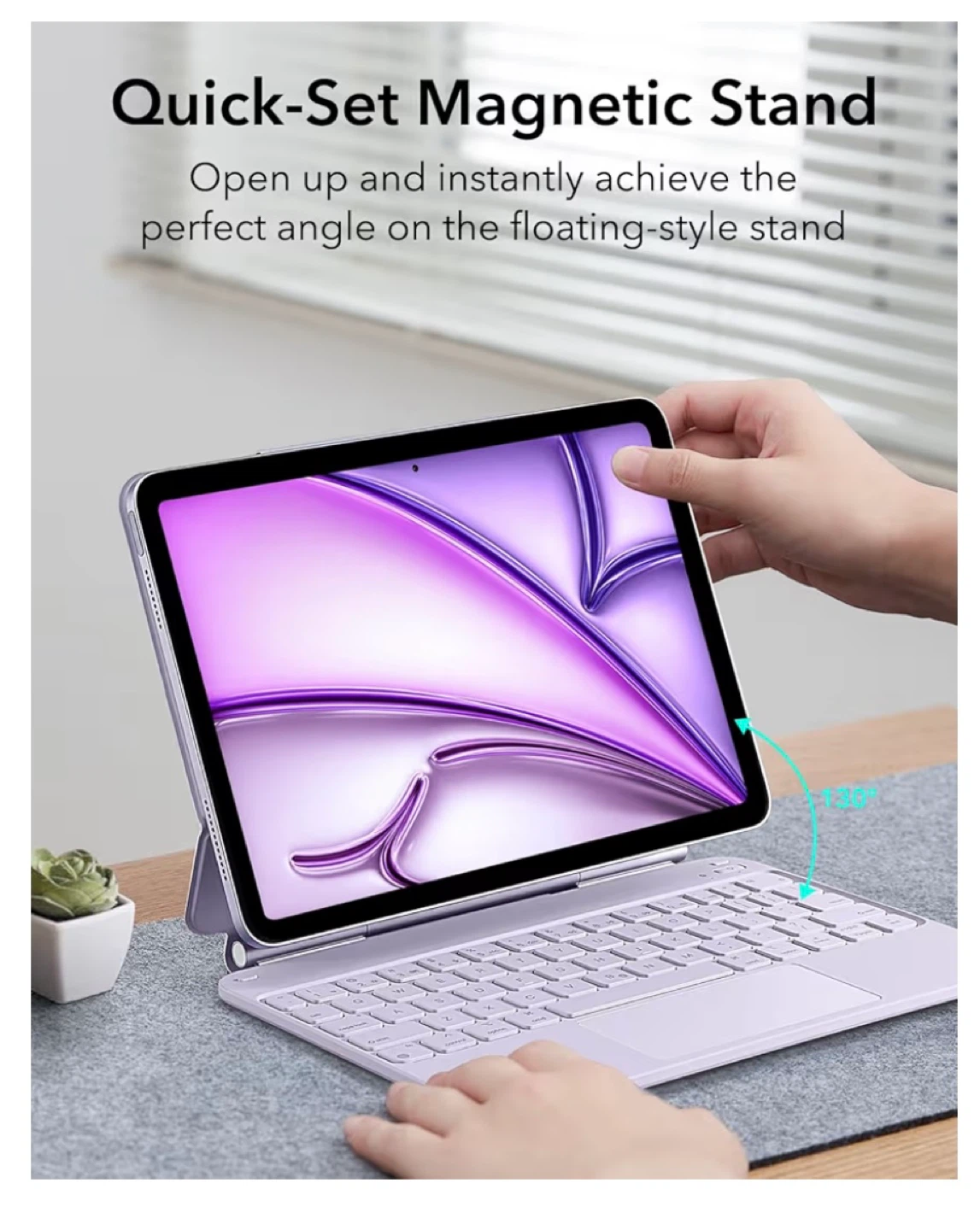 Keyboard Case ESR iPad Air 11" (M3/M2) / Pro 11" - Purple - photo 3