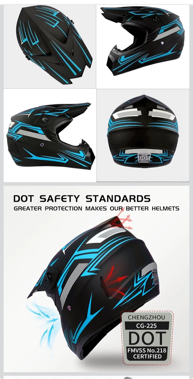 Certified Motocross Helmet with Goggles - photo 4