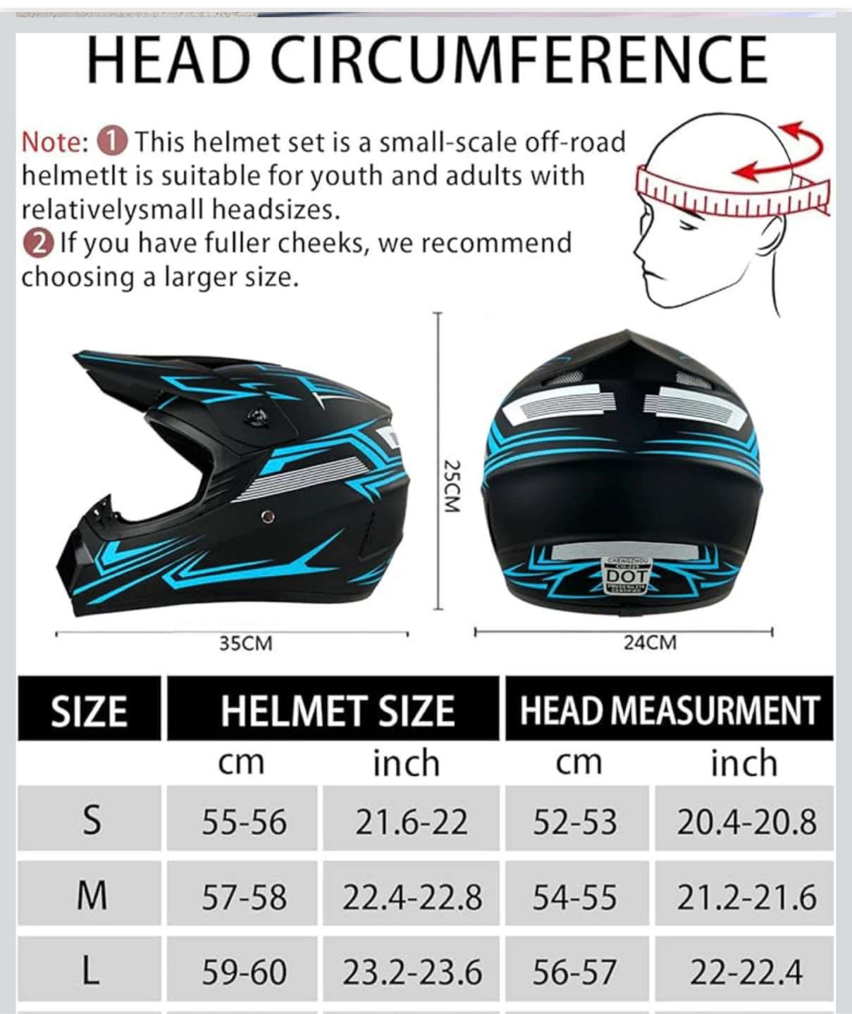Certified Motocross Helmet with Goggles - photo 3