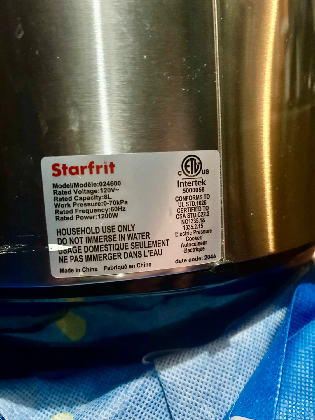 Starfrit 8L Electric Pressure Cooker - photo 2