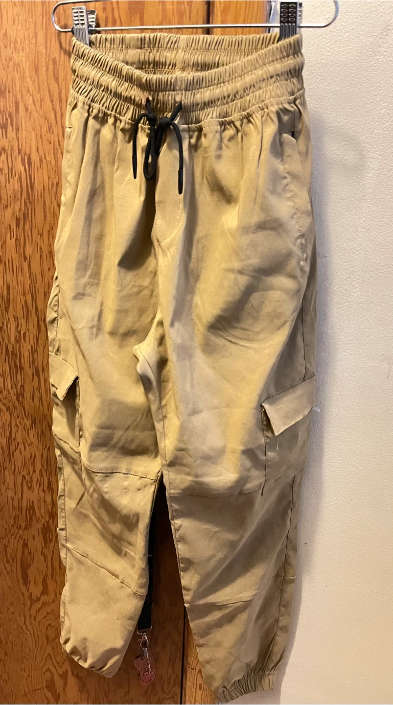 Kids Cargo Jogger Pants - Khaki