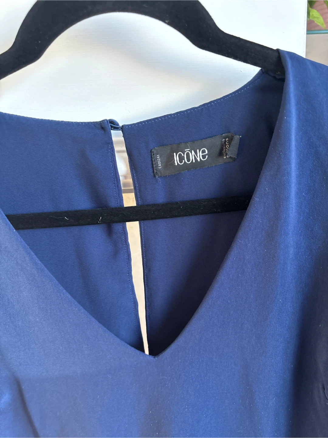 ICONE Navy V-Neck Sleeveless Dress - photo 2