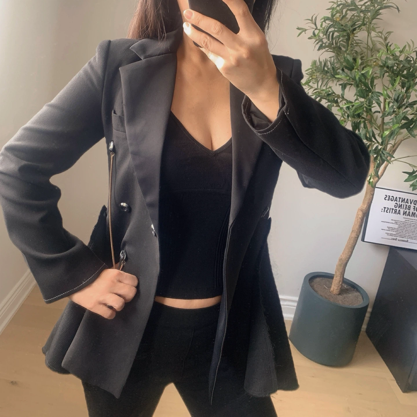 Two-Way Tailored Blazer with Removable Tails & Gold Chain Detail