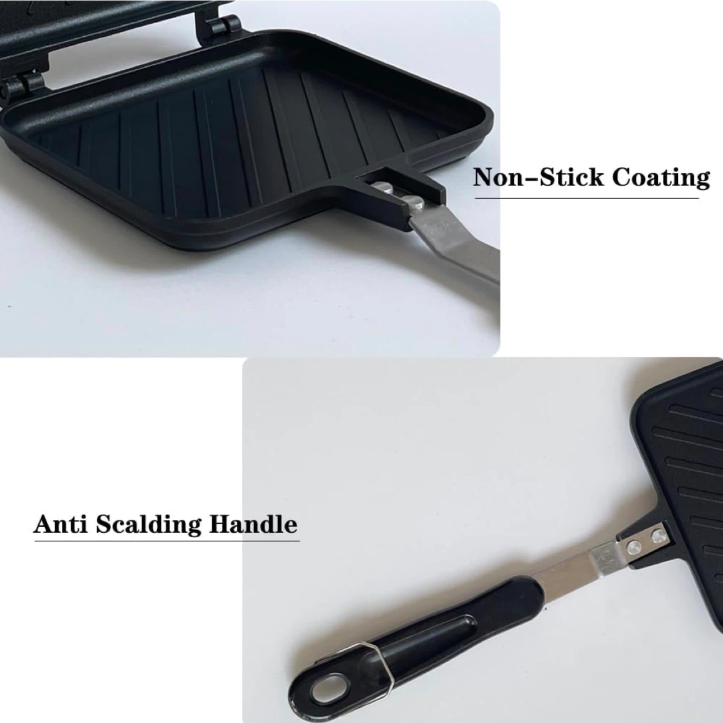 Double Sided Frying Pan, Non-Stick Pan - photo 4