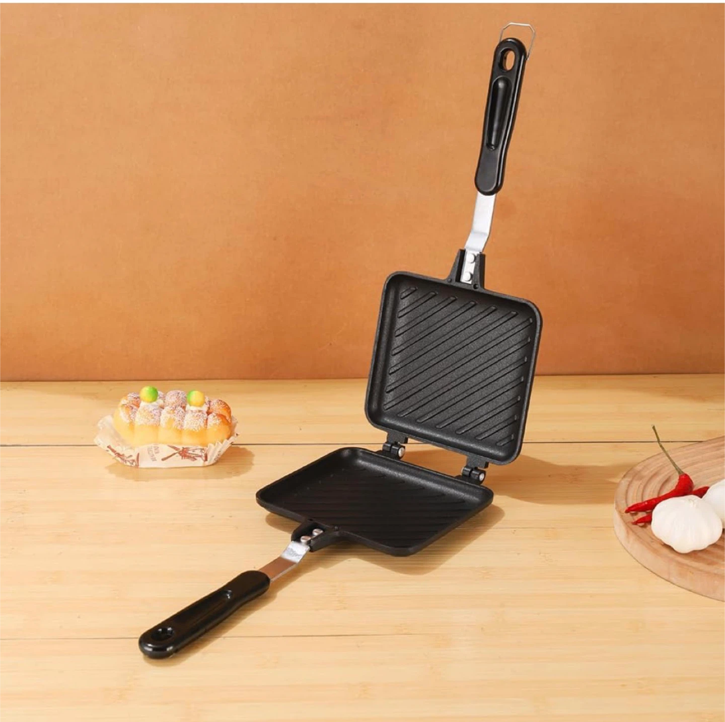Double Sided Frying Pan, Non-Stick Pan - photo 2