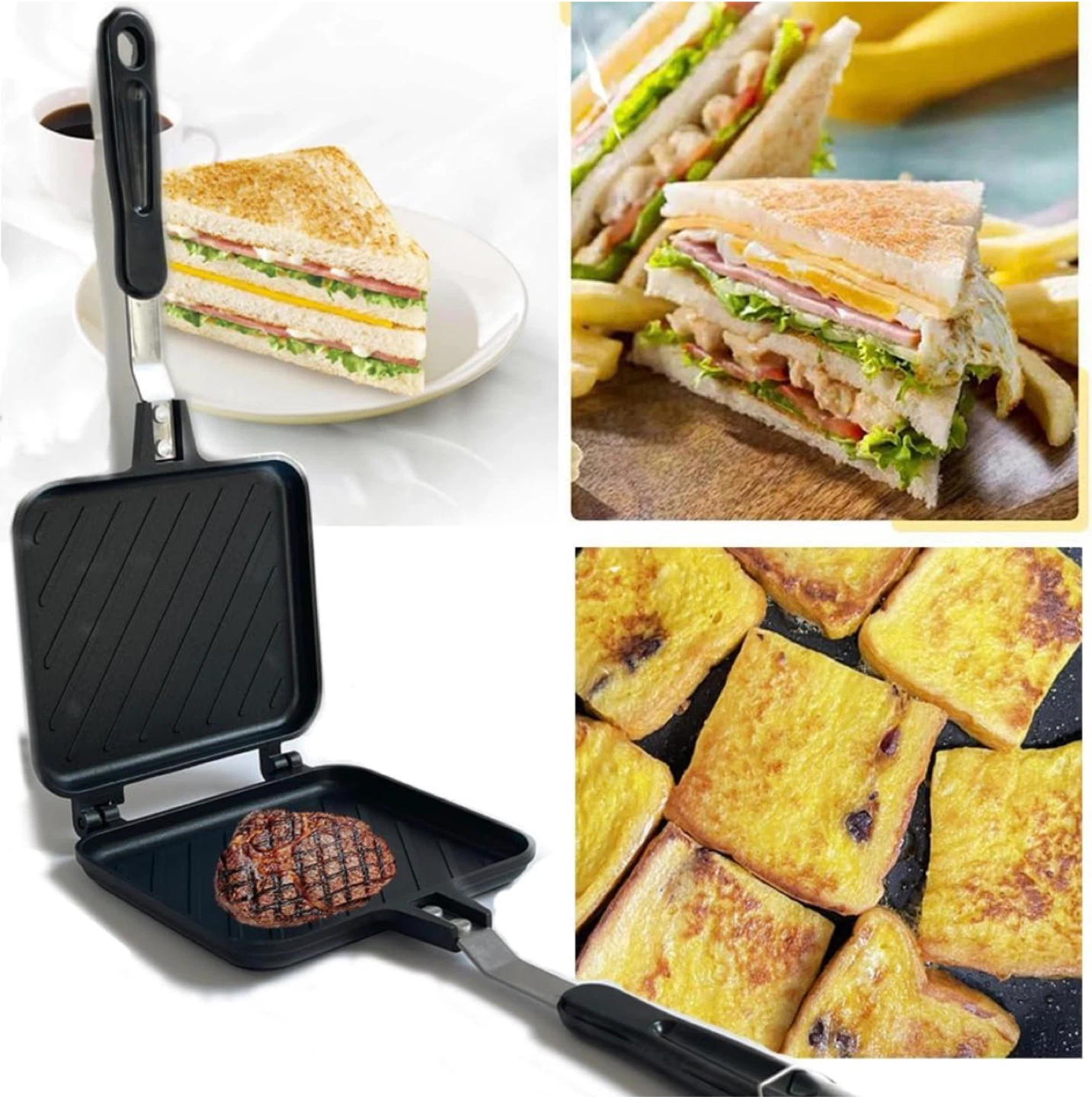 Double Sided Frying Pan, Non-Stick Pan - photo 5
