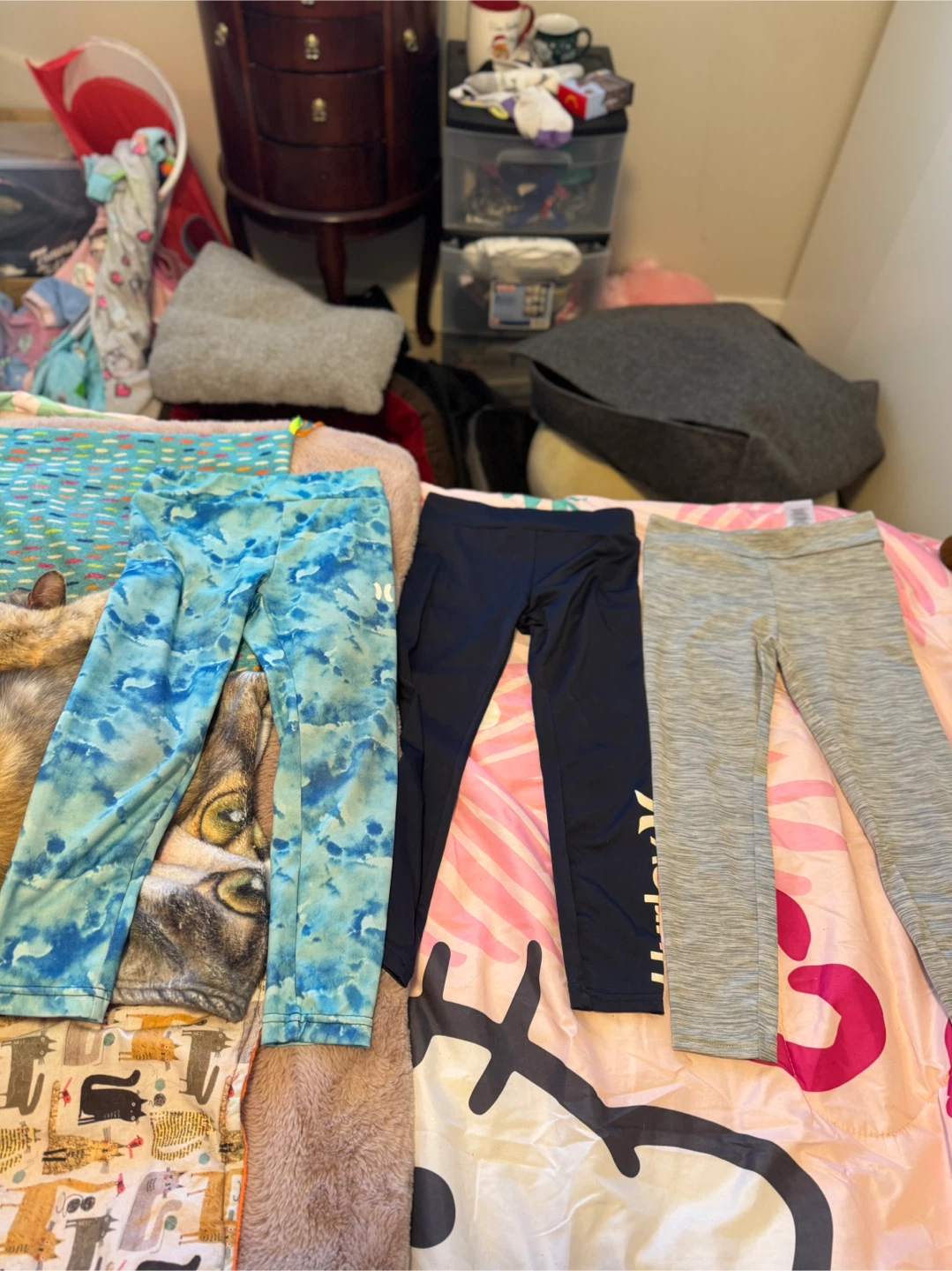 Girls' Athletic Leggings - Hurley Size 6