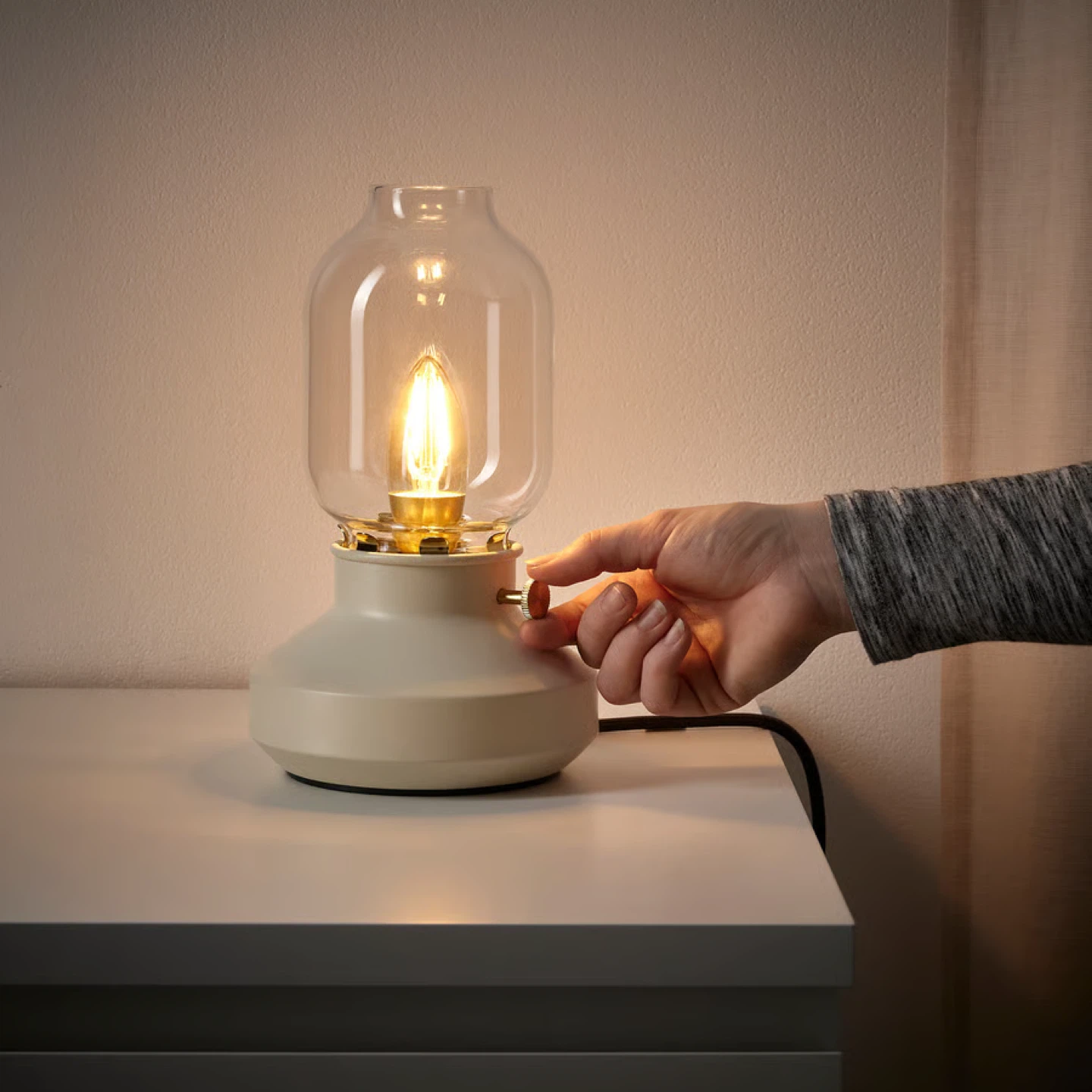 IKEA TÄRNABY Table Lamp - Cream/Clear Glass - photo 4